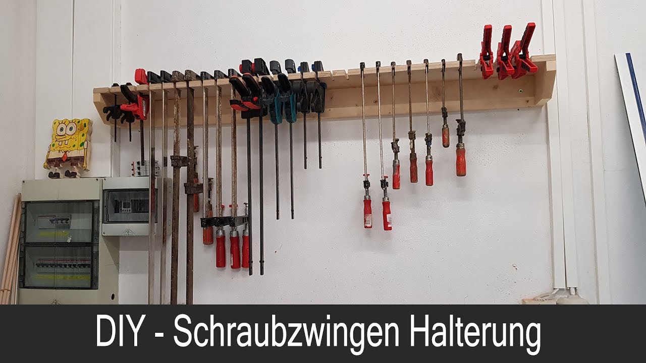 DIY - Einfache Schraubzwingen Halterung / Regal selber bauen
