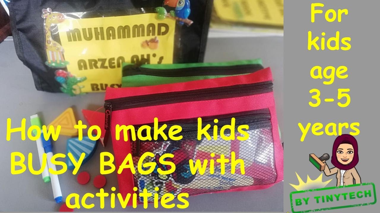 How to make busy bags for toddlers|for kids 3-5 years|Preschoolers| By TinyEdTech