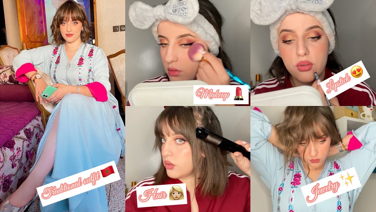 استعدو معي لعرس مغربي بالتفاصيل 🇲🇦 ميكاب / لباس / أكسيسوارات / أظافر 😍♥️🇲🇦