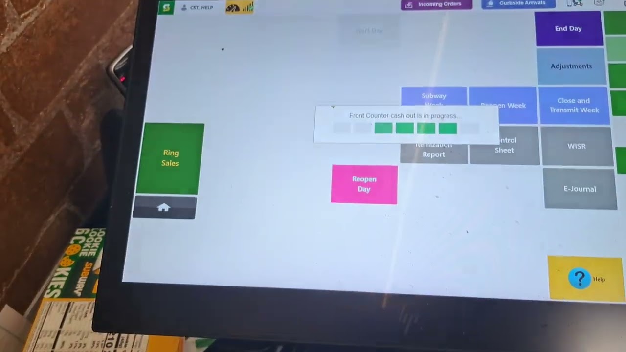 how to close subway register.