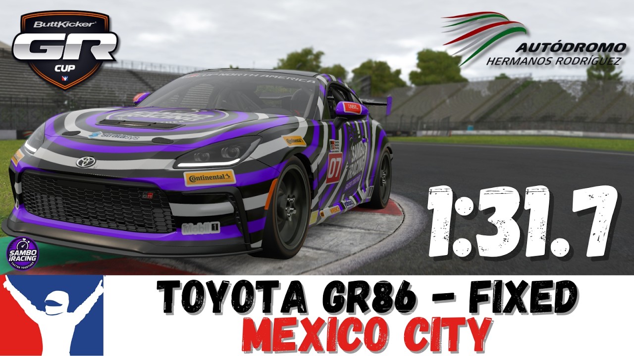 iRacing GR86 Mexico City Guide 1:31.7 Toyota GR86 Mexico City National Historic Track Guide
