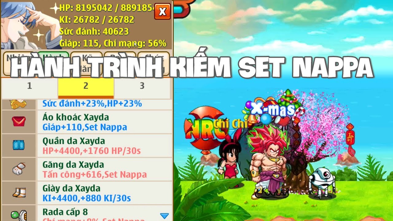 Ngọc Rồng Online - Hành Trình Kiếm Set Nappa Không Mầm