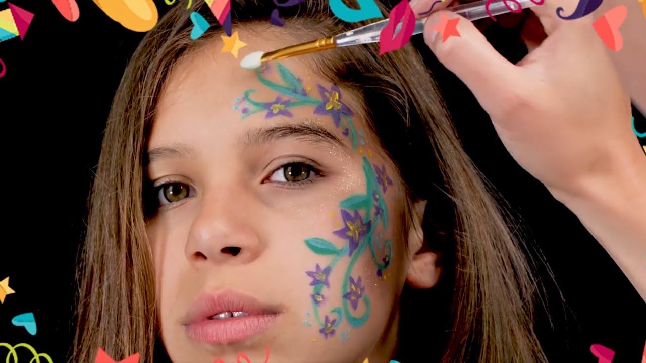 TUTO MAQUILLAGE FACILE FLEUR - SPÉCIAL CARNAVAL | Déguisement Grim'Tout