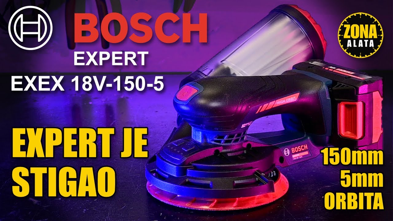 Bosch Expert EXEX 18V-150-5 Slajferica + Poređenje sa GEX 18V-125 | Kolika je razlika?
