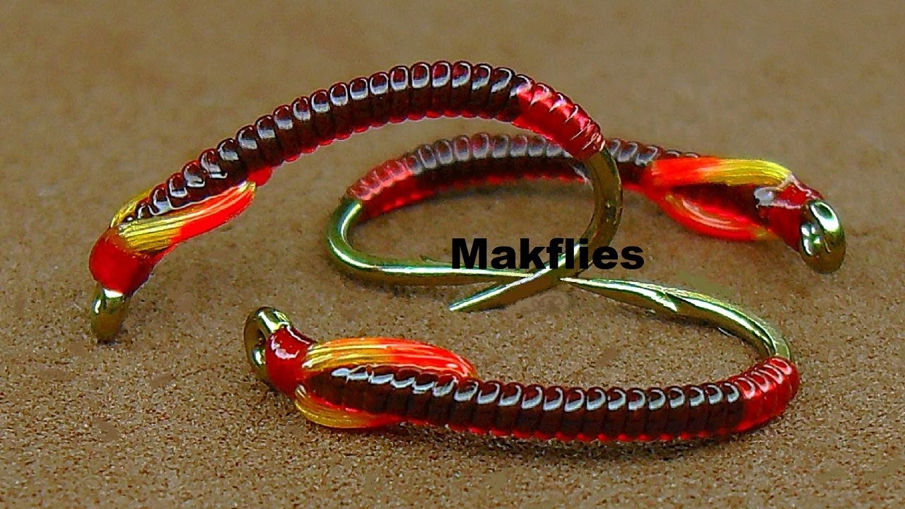 Fly Tying a Bloodworm Buzzer by Mak 🎄❄️ 🎄❄️🎄