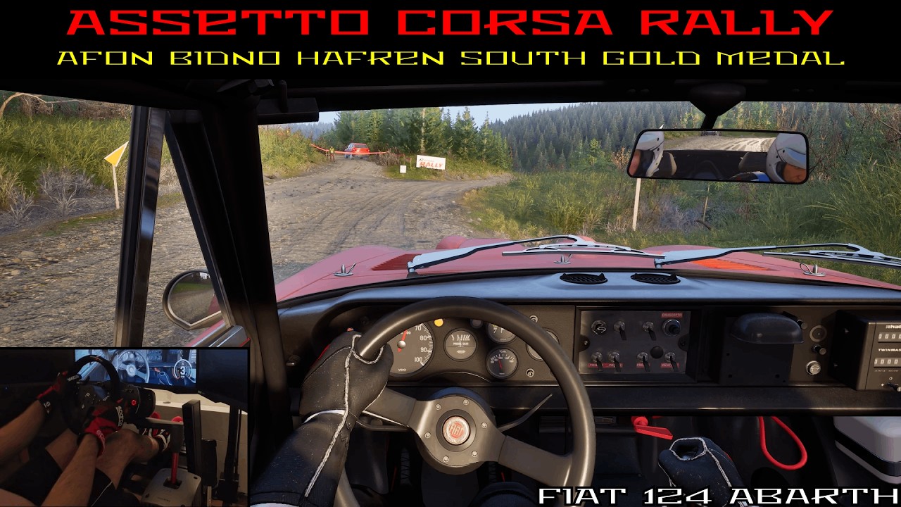 ASSETTO CORSA RALLY | Rallying through forest in Fiat 124 Abarth | Afon Bidno Hafren Gold Medal