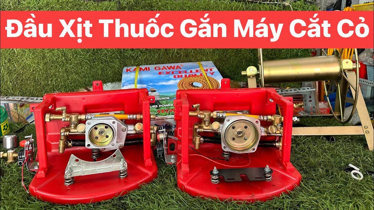 Đầu Xịt Thuốc Gắn Máy Cắt Cỏ - Đế Bơm Đủ Bộ Kéo Dây 200M dùng cho máy nhỏ-260. Lớn-330 @Bơmxịtthuốc