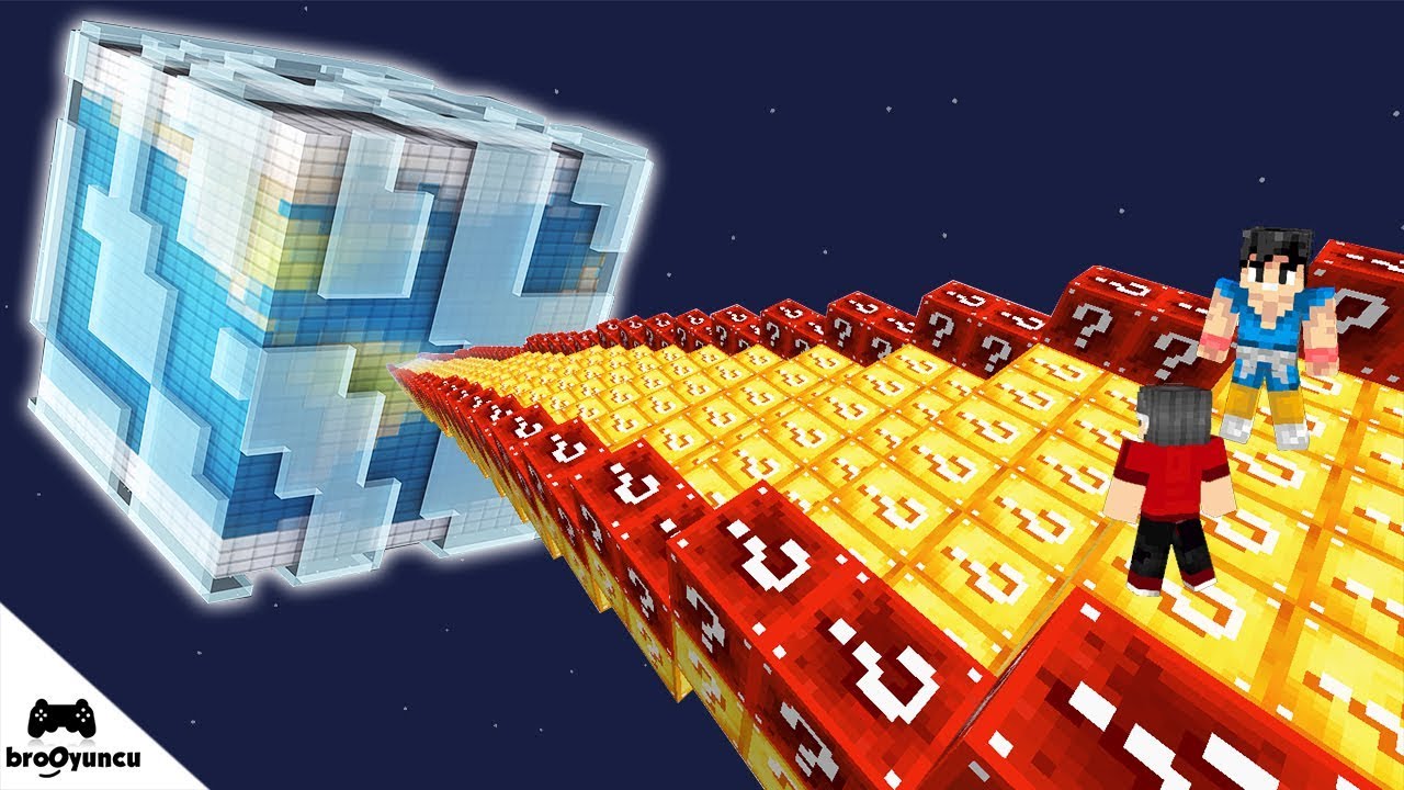 MİNECRAFT UZAYDAN MERDİVEN ŞANS BLOKLARI İLE DÜNYAYA İNMEK