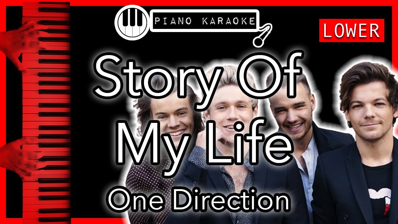 Story Of My Life (LOWER -3) - One Direction - Piano Karaoke Instrumental
