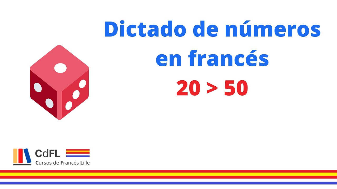 Dictado de números en francés del 20 al 50 - nivel fácil