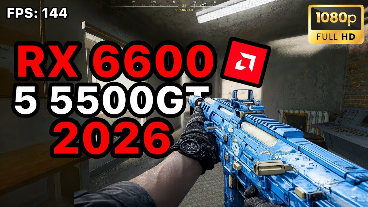 RX 6600 + Ryzen 5 5500GT 🔥 ¿CUÁNTOS FPS DA EN WARZONE 4? (Config completa + rendimiento en partida)