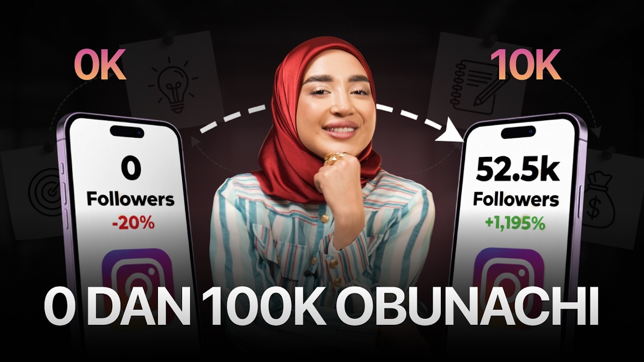 Qanday qilib instagramda 30 kun ichida 0 dan 100K obunachiga erishish mumkin?