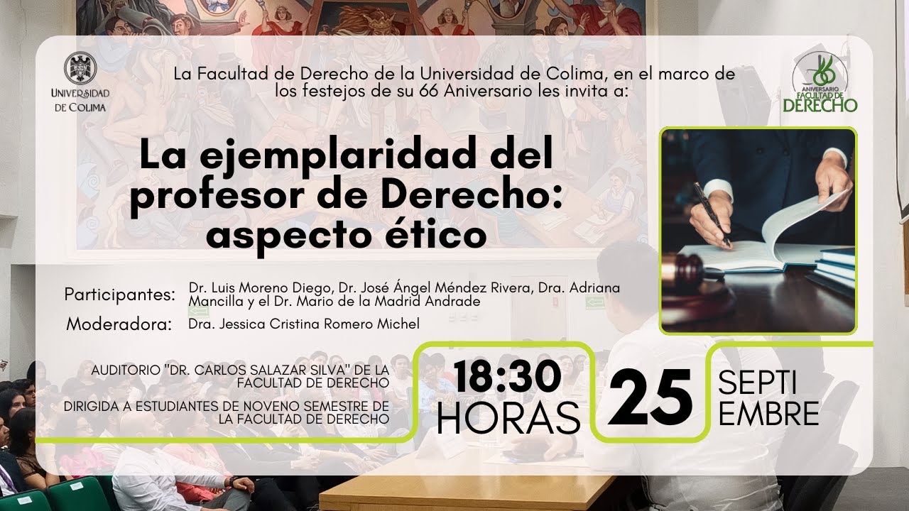 La ejemplaridad del profesor de Derecho: aspecto ético