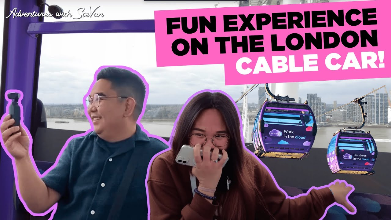LONDON CABLE CAR REACTION! 🇬🇧 FUN, WINDY (AND A BIT SCARY!) | London UK Travel Vlog Adventure 2025