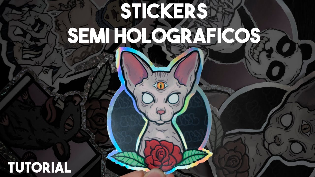 COMO HACER STICKERS SEMI HOLOGRAFICOS? Aqui te enseño!