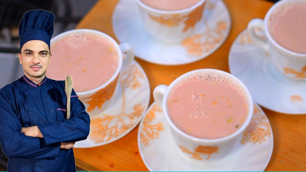 Kashmiri chai Recipe|  Pink Tea Recipe|Chef M Afzl|