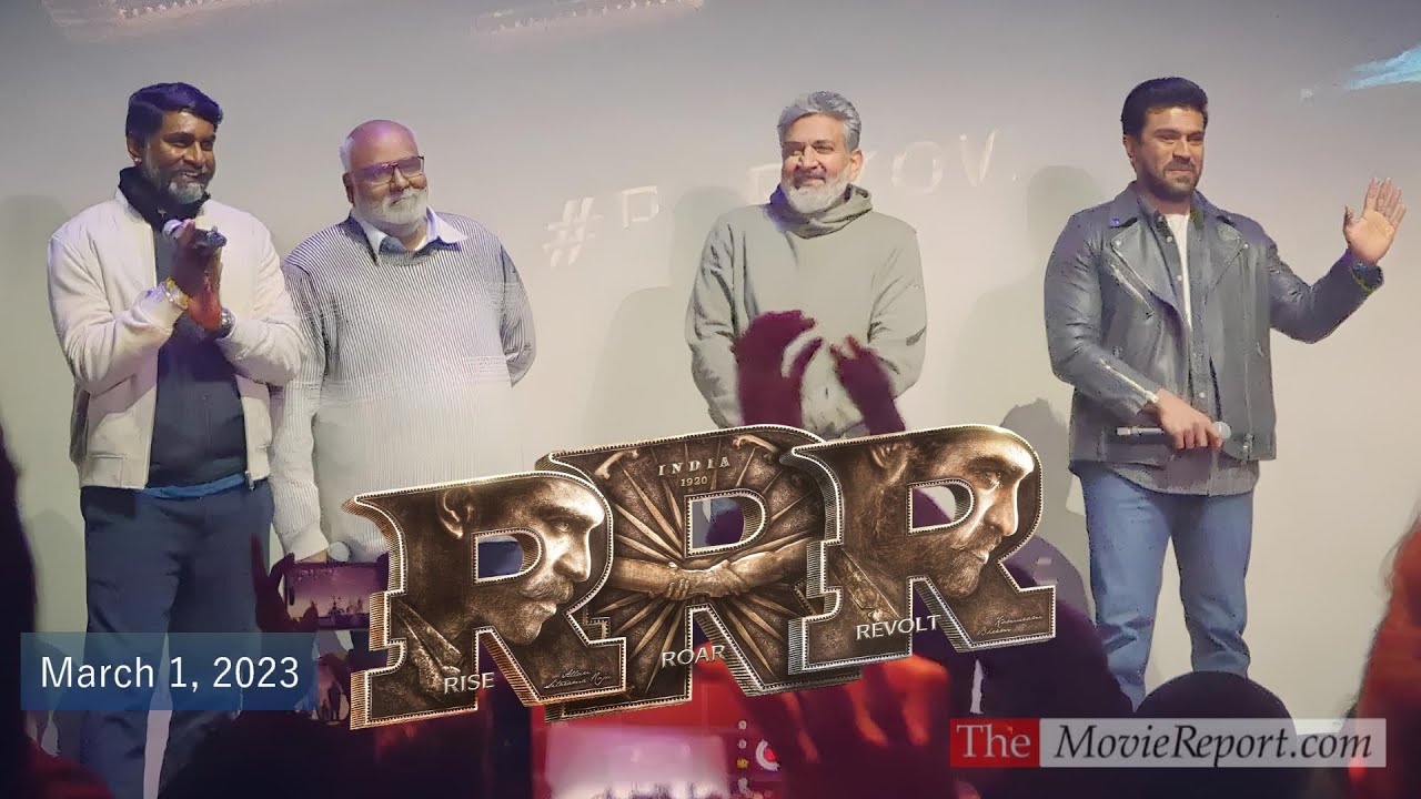 Ram Charan, SS Rajamouli, MM Keeravaani talk RRR movie in Los Angeles - March 1, 2023 4K #RRRMovie