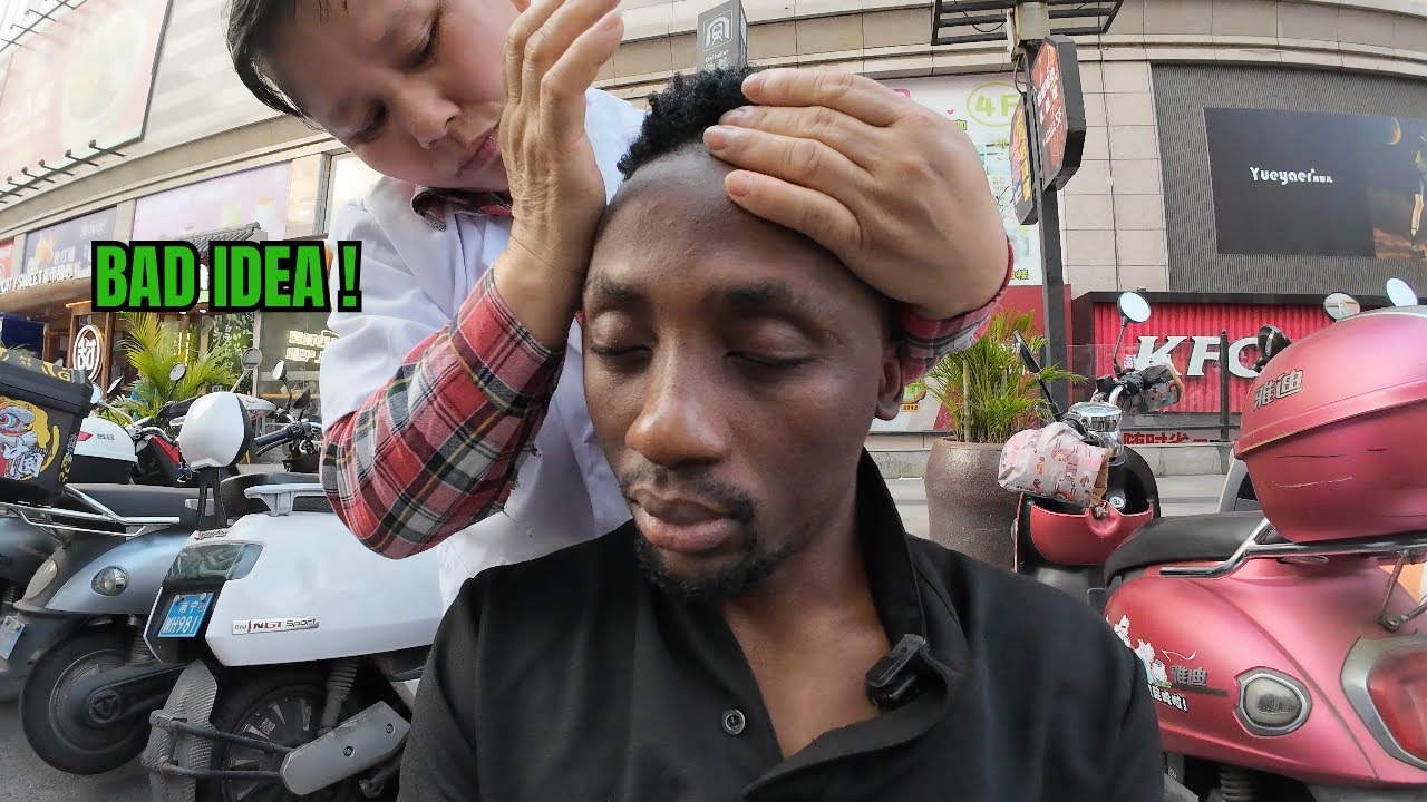 1$ Chinese head Street massage makes me see stars 💫😵‍💫
