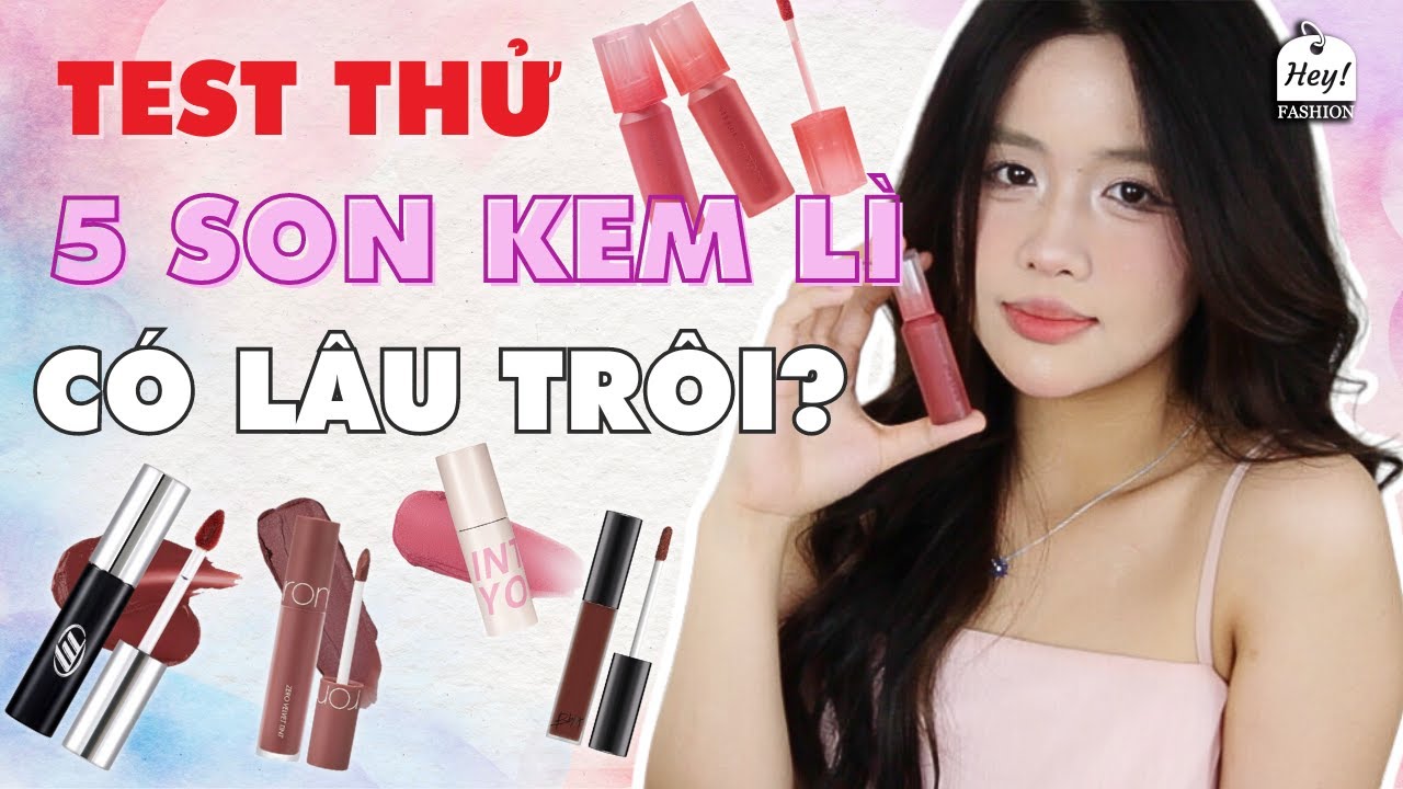 Test thử 5 Son Kem Lì ROMAND , BBIA , INTO YOU , PERIPERA , MERZY - loại nào mềm môi và lâu trôi?