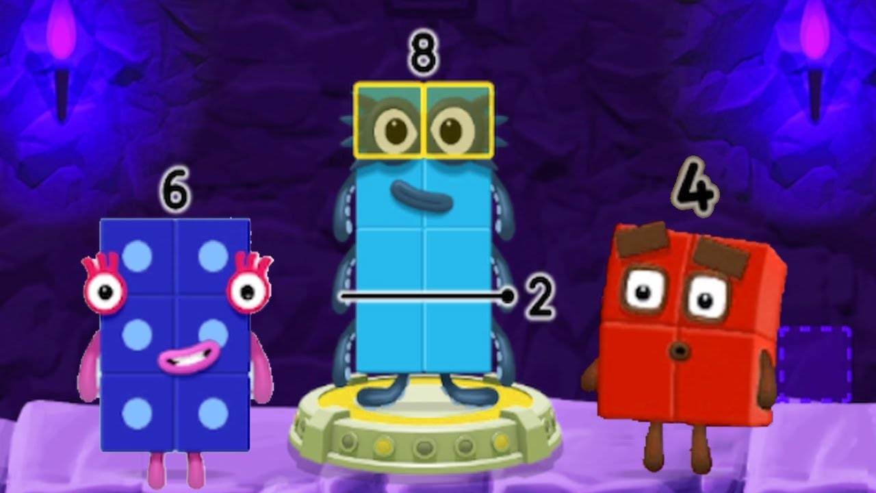 Numberblocks Learning Academy #33 - Numberblocks 8 6 4 - Numberblocks Magic Run - Numberblocks Game