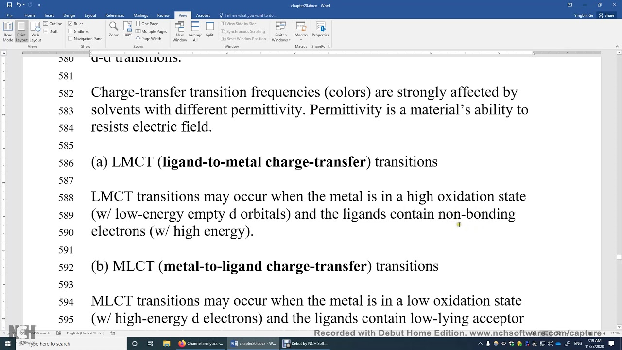 20 5 Charge Transfer Bands