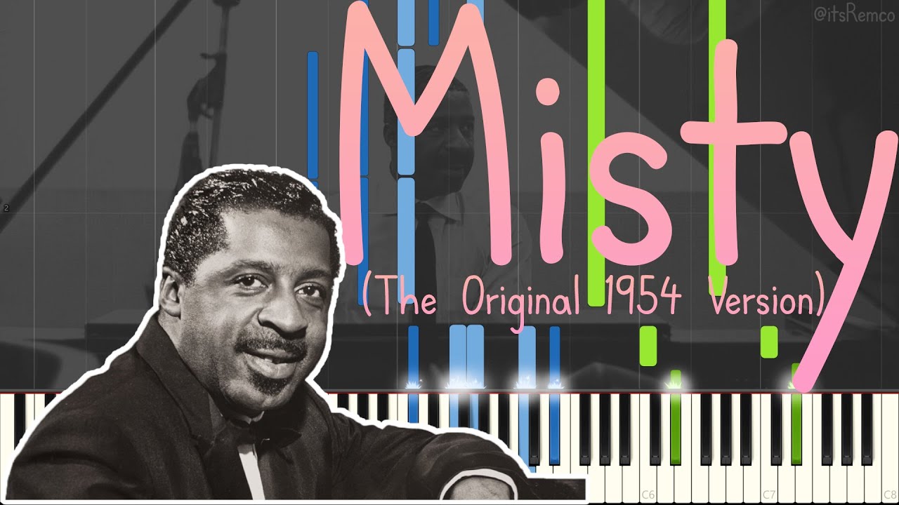 Erroll Garner - The Original Misty 1954 (Jazz Piano Ballad Synthesia + Double Bass) by @MidiTools