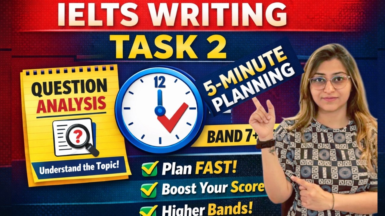 IELTS Writing Task 2 – Question Analysis + 5-Minute Planning Strategy | Band 7+ Secret