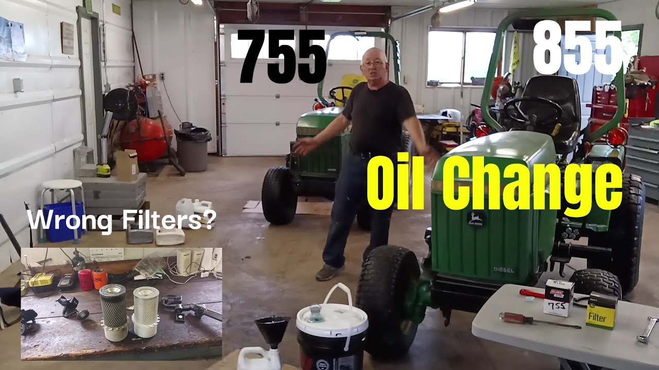John Deere 855, первая замена масла за 10 лет!
