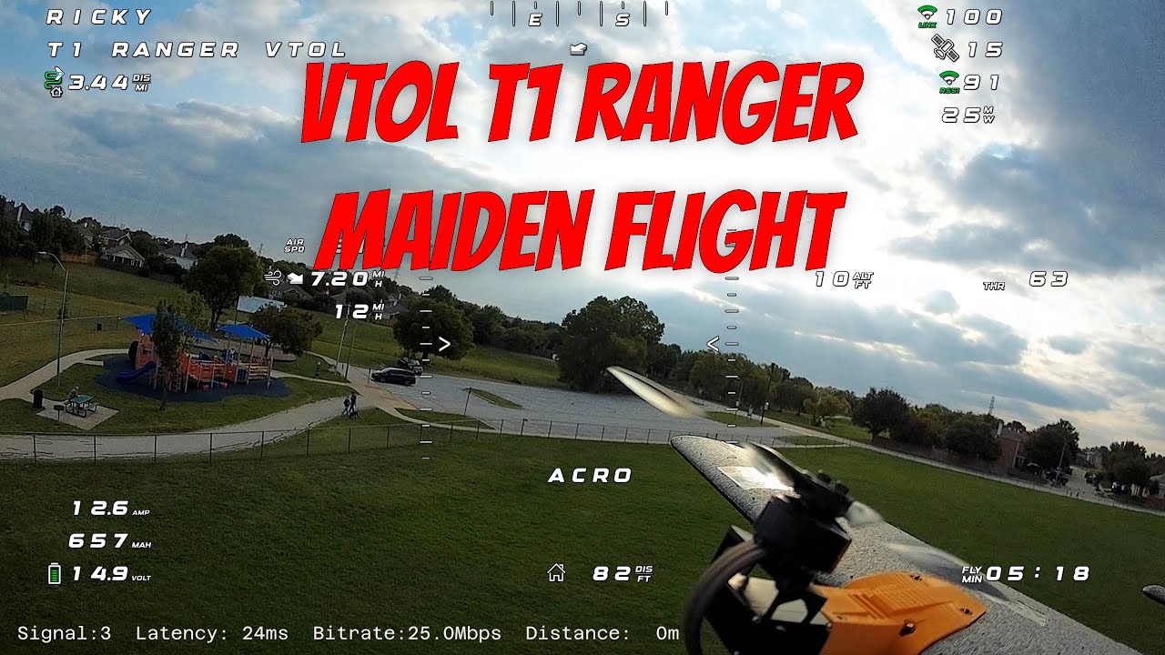 Maiden Flight of my VTOL T1 Ranger
