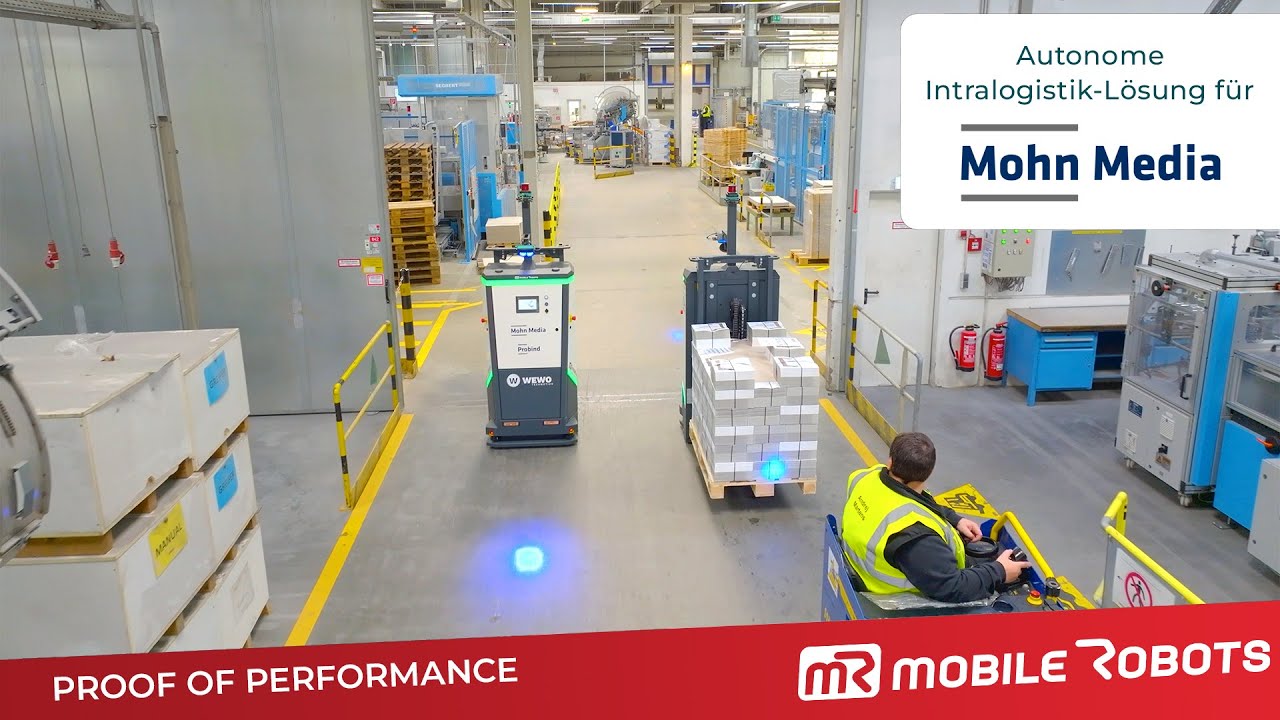 mR MOBILE ROBOTS / Wewo Techmotion PROOF OF PERFORMANCE at Mohn Media (Deutsch)