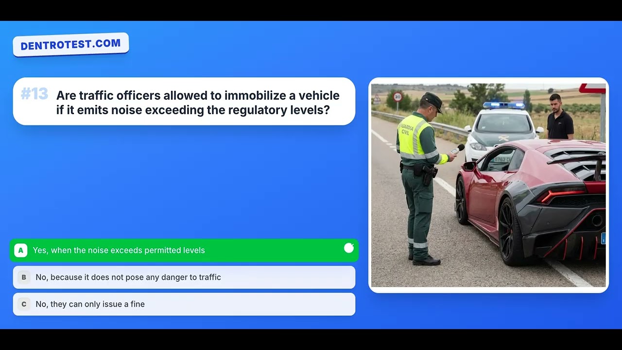 DGT Spain Theory Test 2026 🚗 20 Mechanical & ITV Questions in English | Driving Test Practice