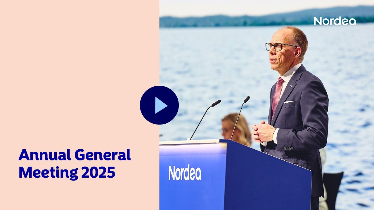 President and Group CEO Frank Vang-Jensen at Nordea's AGM 2025