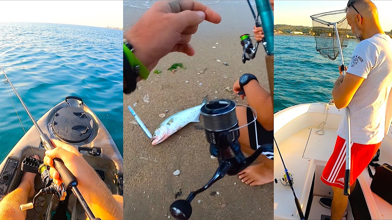 PESCO DA RIVA, DA BARCA E DA KAYAK IN TRE GIORNATE CONSECUTIVE! Spinning al Pesce Serra con SORPRESE