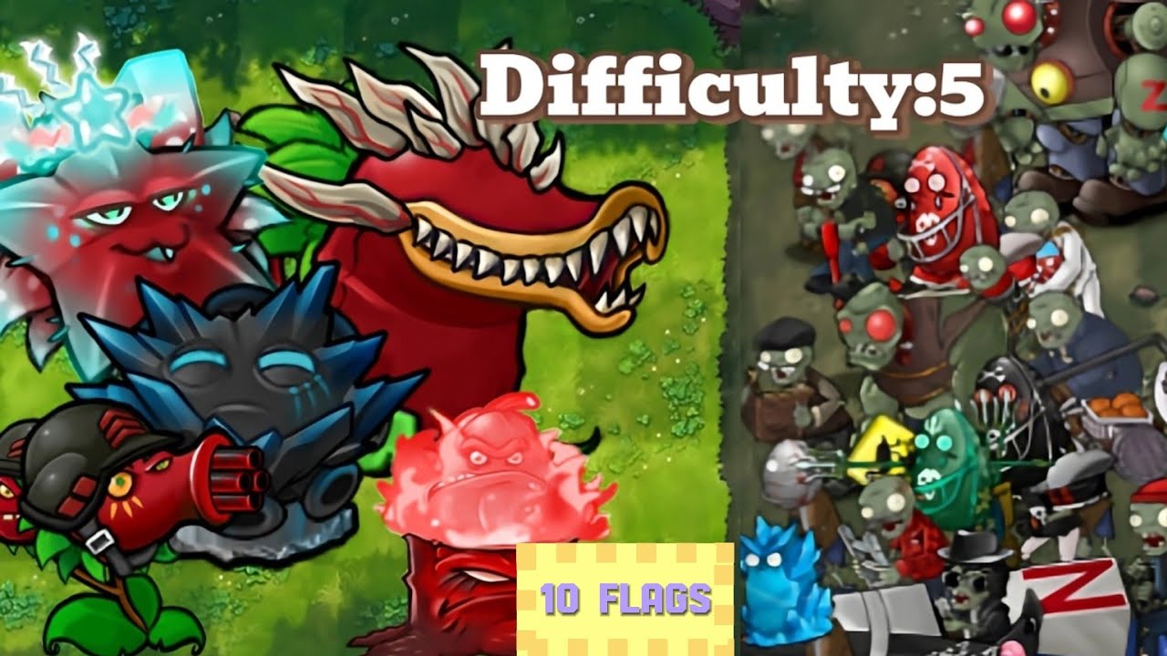 PVZ Fusion: Gods:1 [10 Flags] on difficulty 5 🔥
