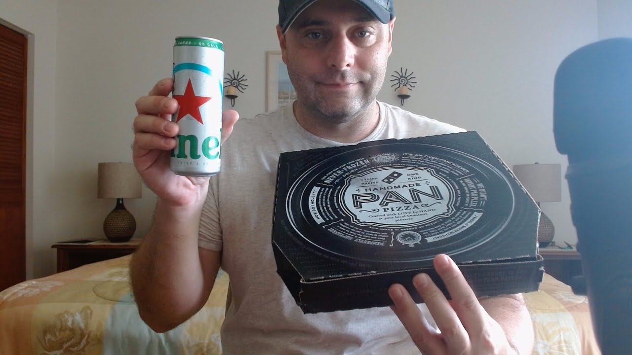 ASMR Request Eating Domino's Pizza and Drinking Beer