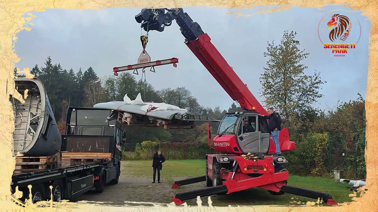 Ankunft erster Teile des Airbus A310 im Serengeti-Park