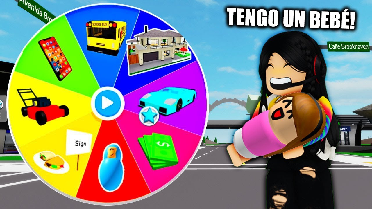 Brookhaven PERO ME CONVIERTO EN LO QUE SALGA EN LA RULETA 3 TENGO UN BEBÉ en roblox | paolazgames