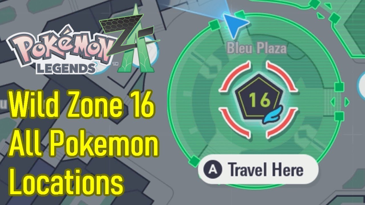 Pokemon Legends: Z-A Wild Zone 16 Все локации покемонов, Старми, Фроки, Флорджес, Барбаракл и т. д.