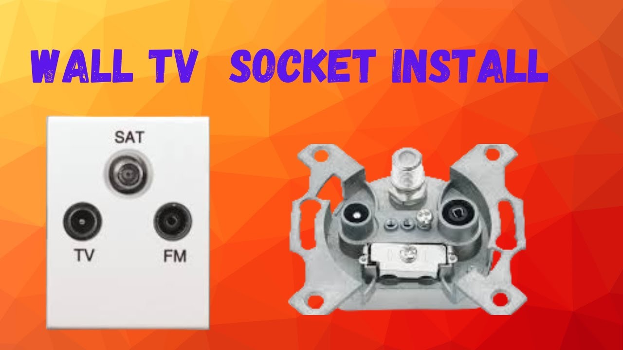 Wall tv socket installation