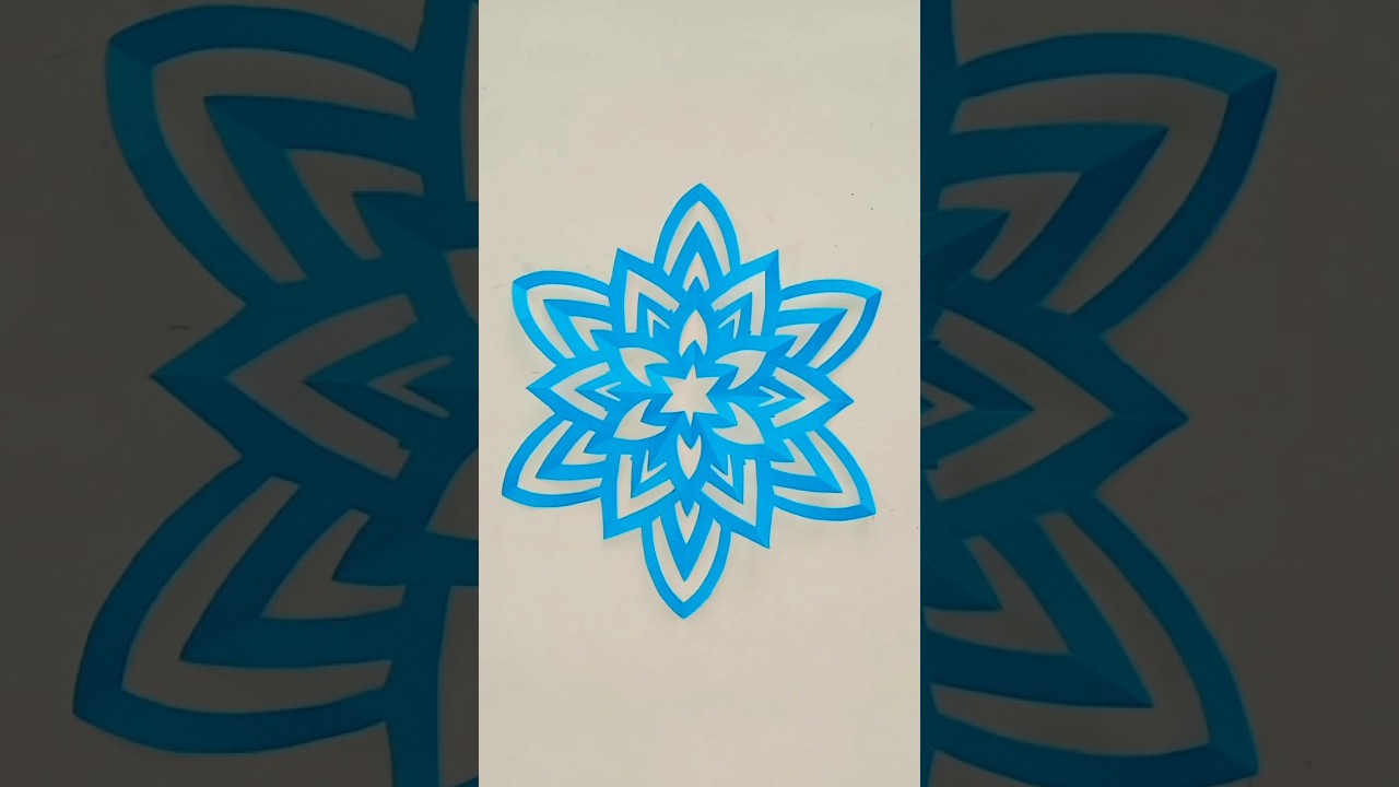 Easy snowflake step by step #viral #trending #tutorial #shortvideo #shorts #papercraft #reels