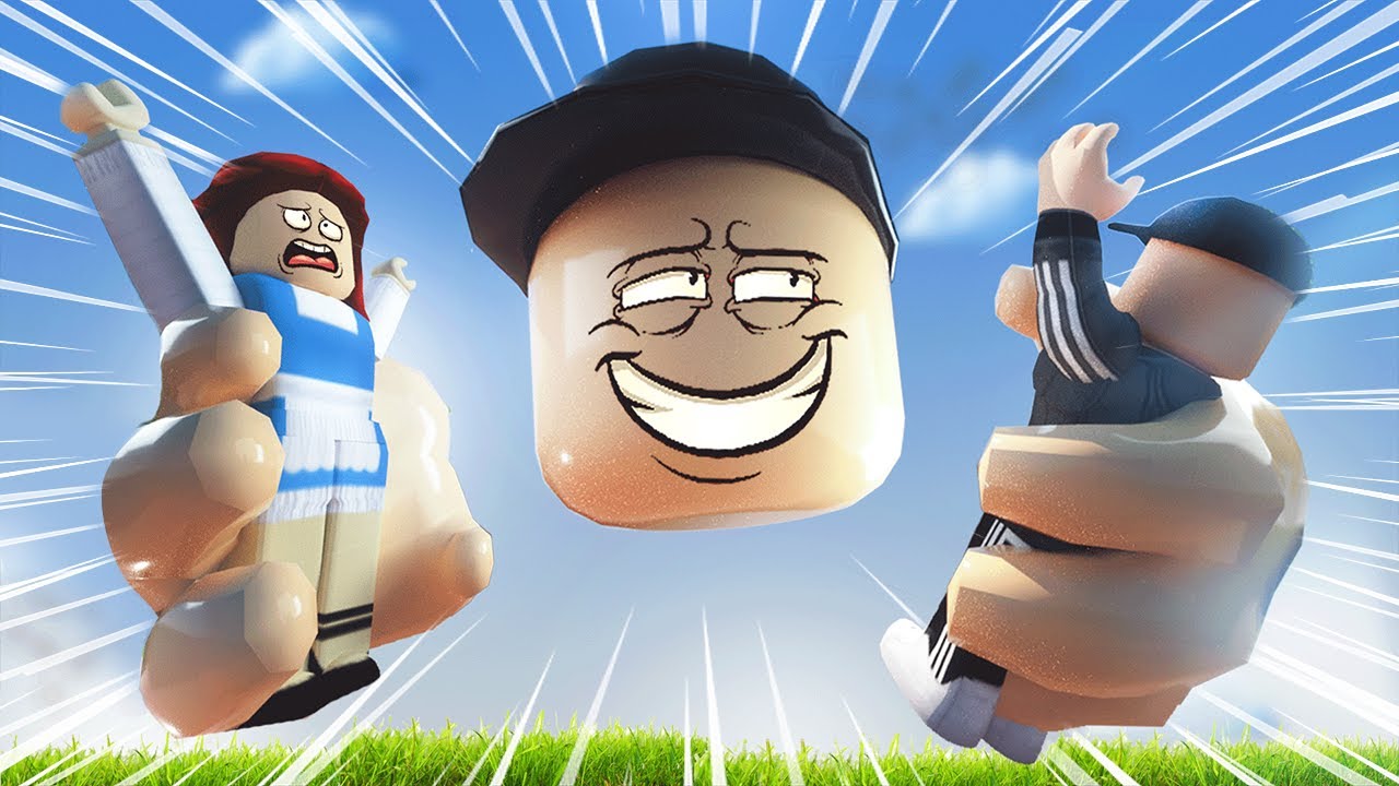 Trolling with my GIANT VR HANDS in Roblox...