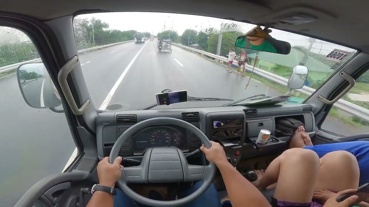 Rainy day Pov drive-Fuso canter-Lubao bypass road-Lubao Pampanga.@DanDriveyt