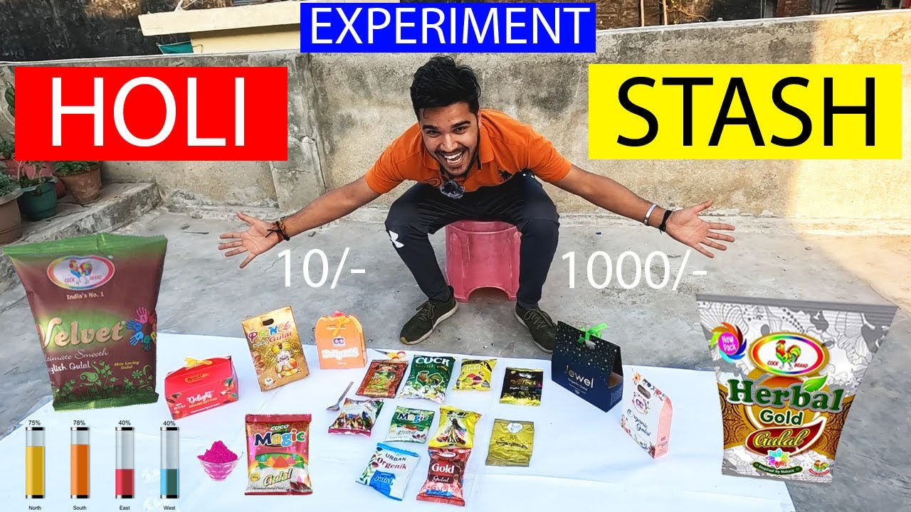 Testing All Gulal From 5 ₹ to 450.0 | Holi Stash 2023 | Holi Celebration 2023 | All Holi Gulal Test