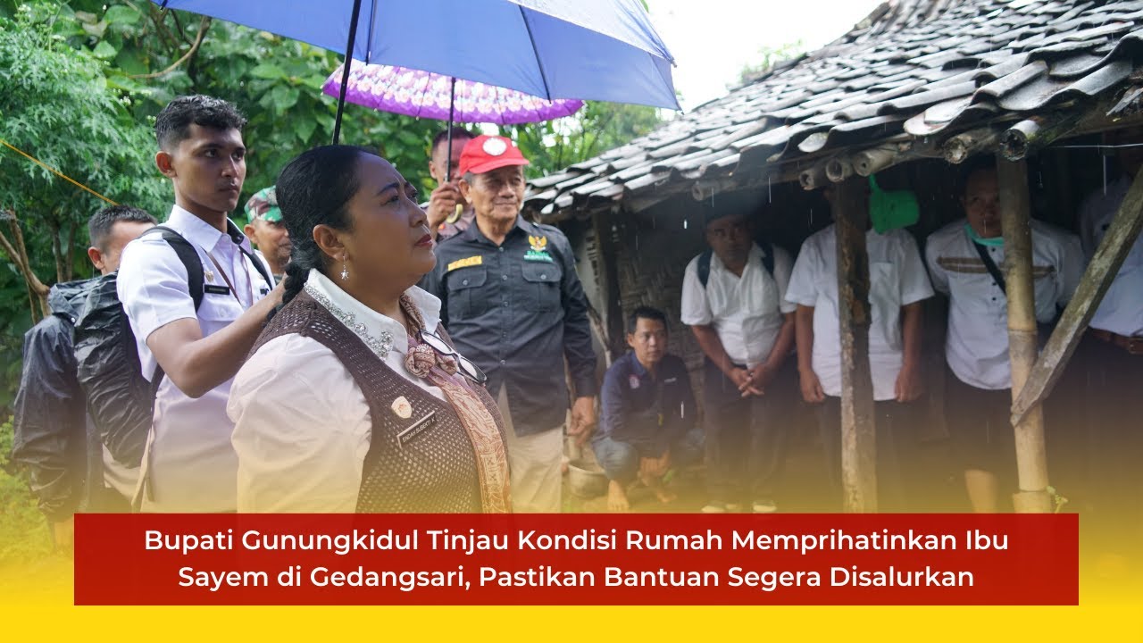Bupati Tinjau Kondisi Rumah Ibu Sayem di Gedangsari, Pastikan Bantuan Segera Disalurkan