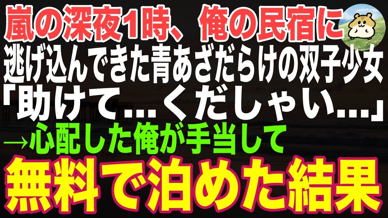 【感動する話】「助けて...ください...」真夜中の俺の民宿に現れた、ずぶ濡れの双子。その小さな命が、人生に絶望した男に再び生きる意味を与えてくれた【朗読・スカッと・泣ける話】