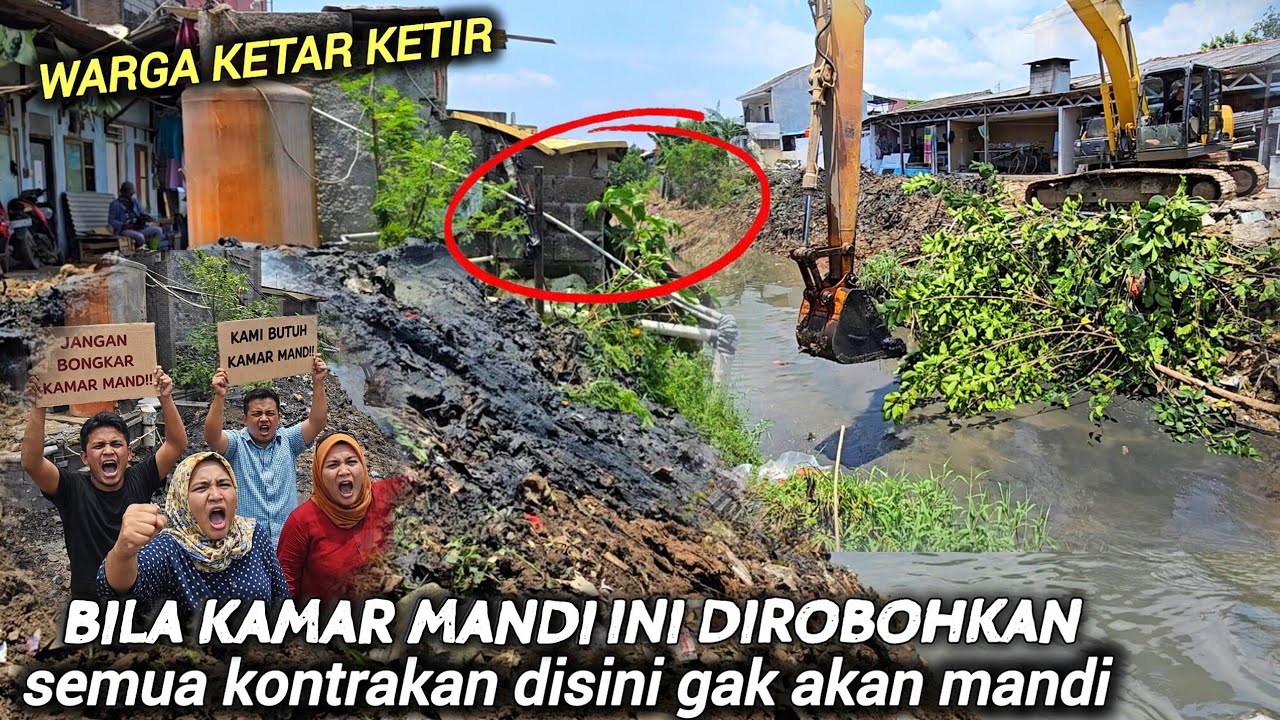AMPUN❗️PANTES KALINYA BAUK❗️TERNYATA KAMAR MANDI INI PEMBUANGANNYA KE KALI YANG SEDANG DINORMALISASI