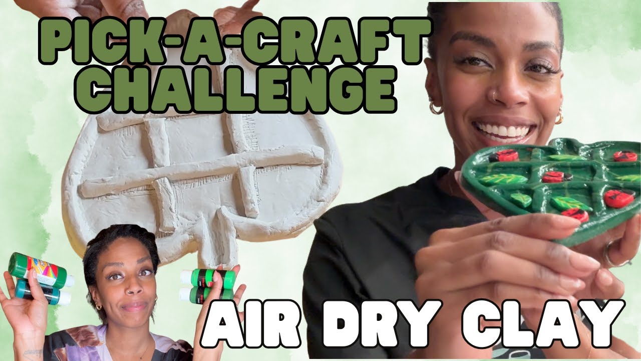 Crafting From My Supply Stash | Air-Dry Clay Tic-Tac-Toe (Plant Inspired)