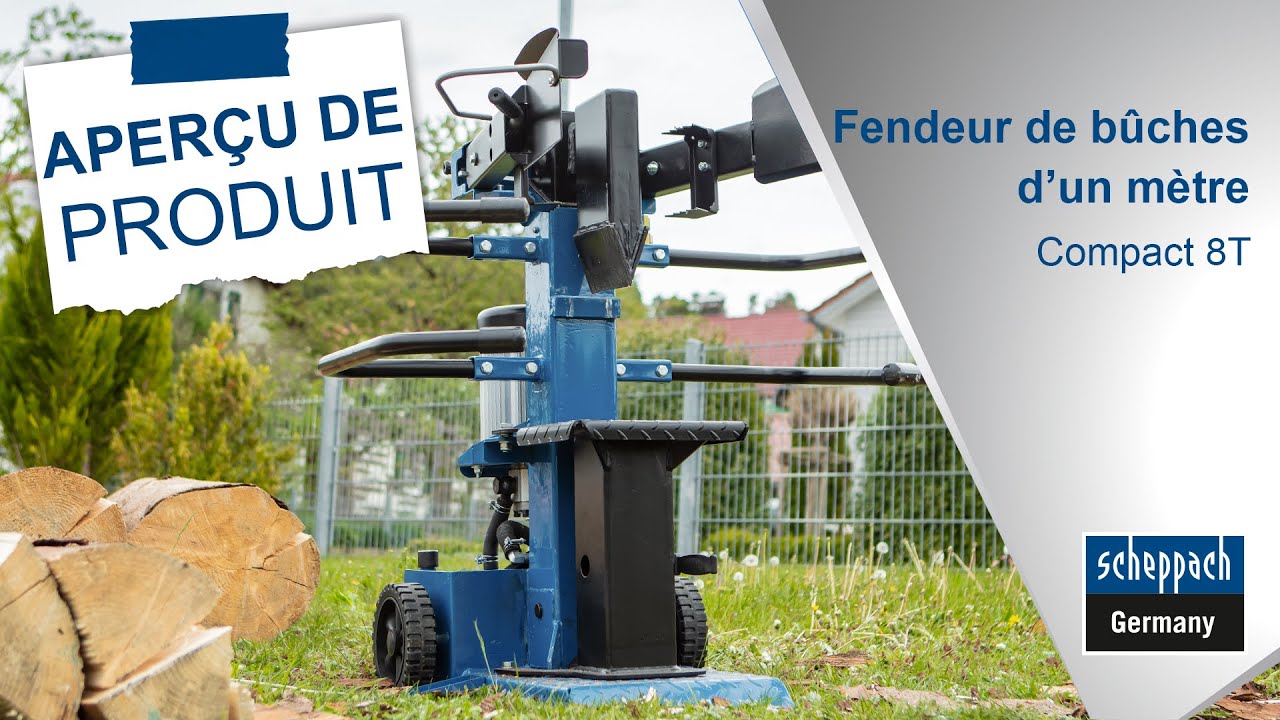 Fendeur de b&ucirc;ches d&rsquo;un m&egrave;tre - 8T