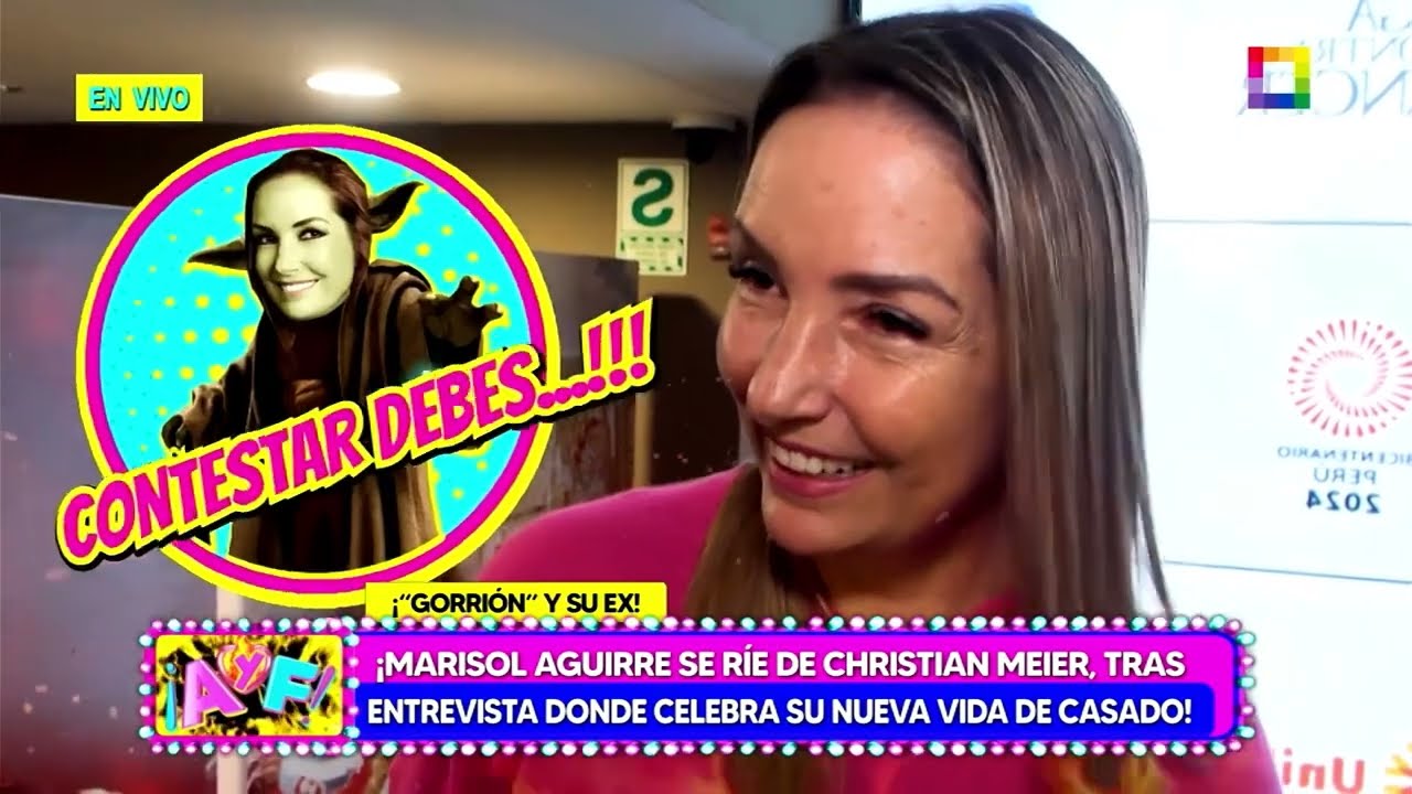Amor y Fuego - AGO 02 - MARISOL AGUIRRE SE RÍE DE MEIER, TRAS SU NUEVA VIDA DE CASADO | Willax