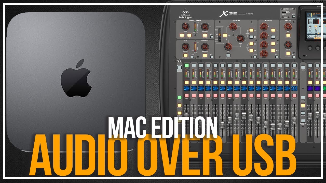 Как передать звук с Mac на Behringer X32 по USB-кабелю